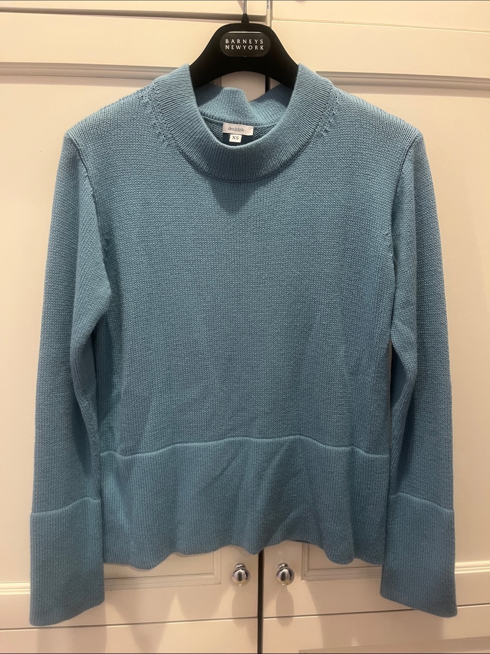 Drozdzik Light Blue Cowl Neck Sweater - never worn. Xs